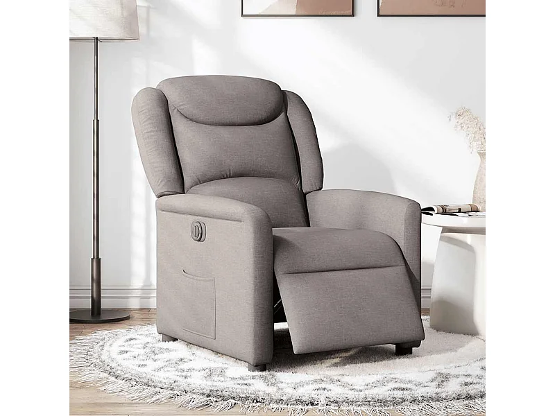 Fauteuil inclinable électrique-Chaise de relax-Fauteuil TV Taupe Tissu SHL2196