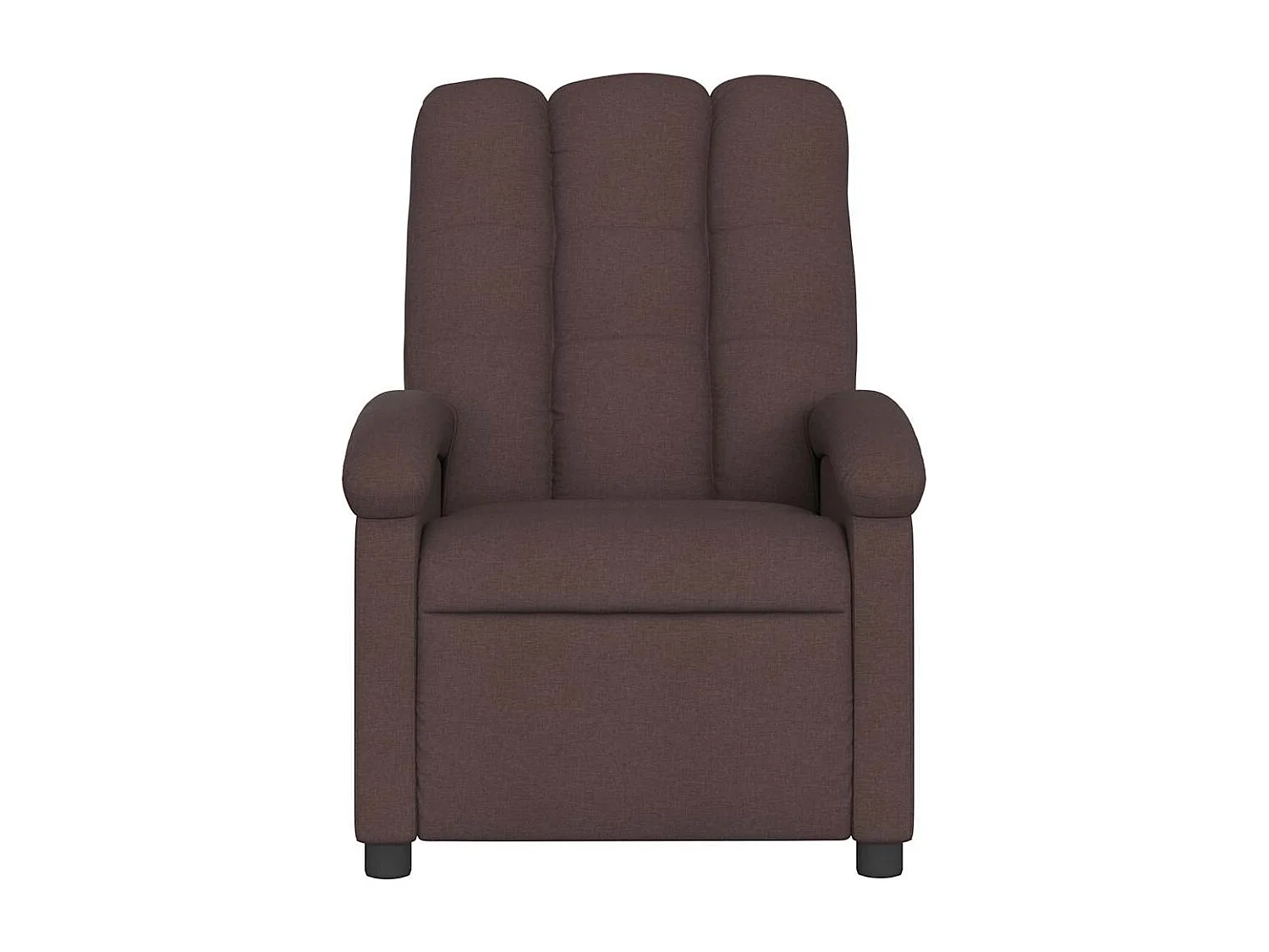 Fauteuil inclinable-Chaise de relax-Fauteuil de Massage Marron foncé Tissu SHL3344