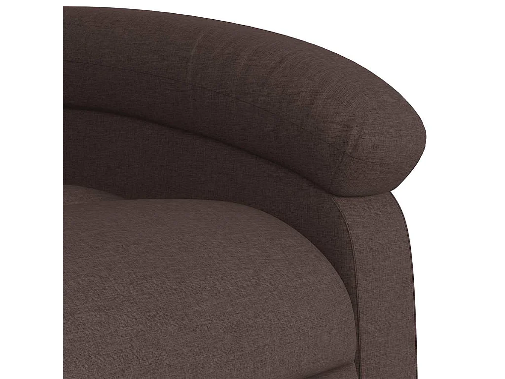 Fauteuil inclinable-Chaise de relax-Fauteuil de Massage Marron foncé Tissu SHL3344