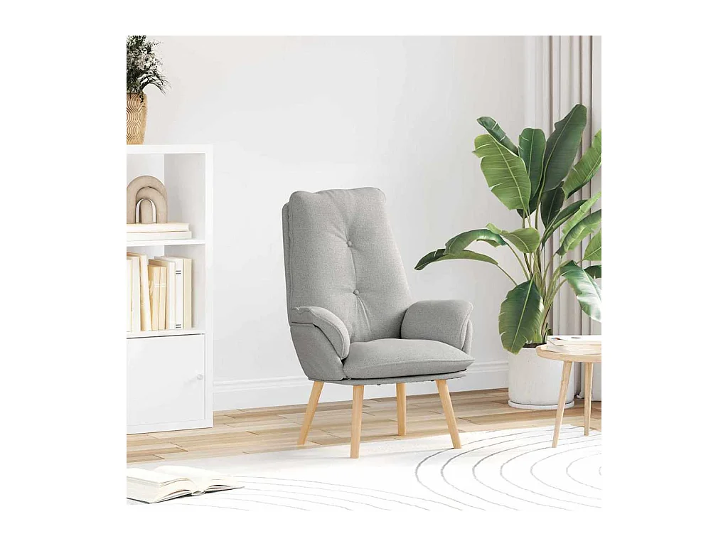 Sillón de relax | Silla Relax | Sillón de salón Gris nube 69x74x93 cm tela SHL9476