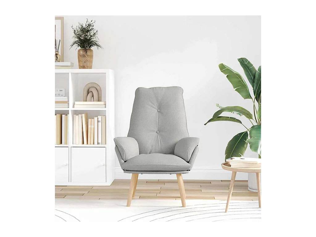 Sillón de relax | Silla Relax | Sillón de salón Gris nube 69x74x93 cm tela SHL9476