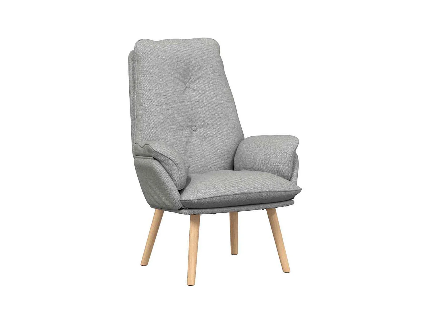 Fauteuil Salon-Chaise de relax Gris nuage 69x74x93 cm tissu SHL3767
