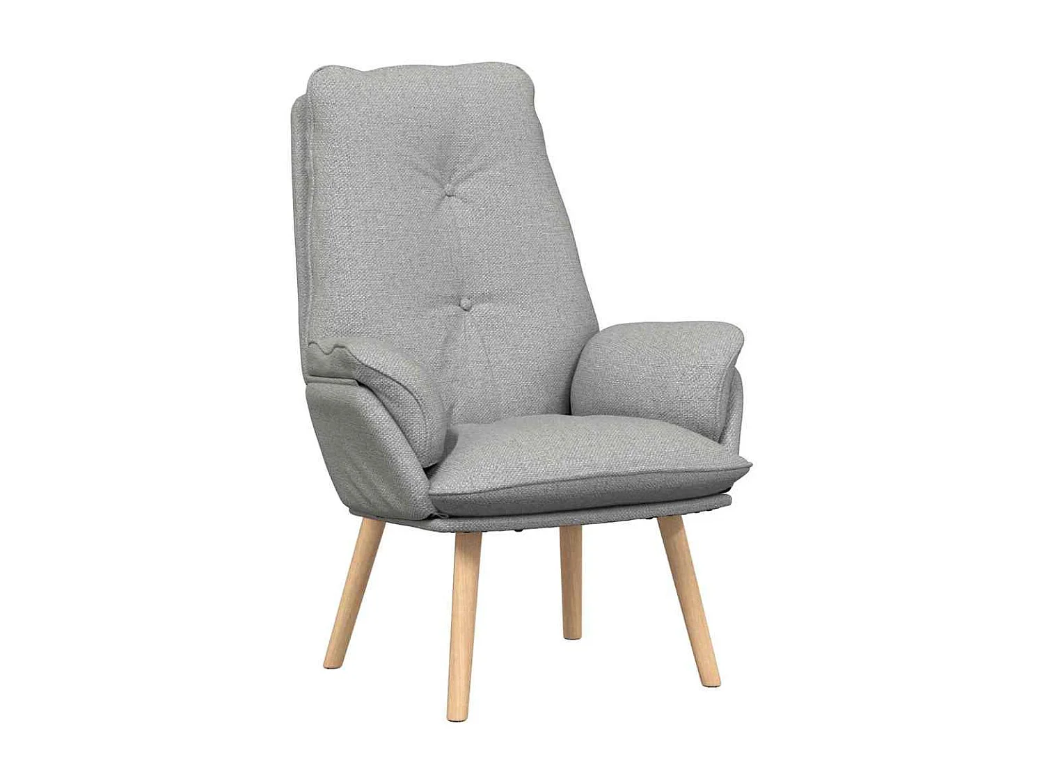 Fauteuil Salon-Chaise de relax Gris nuage 69x74x93 cm tissu SHL3767