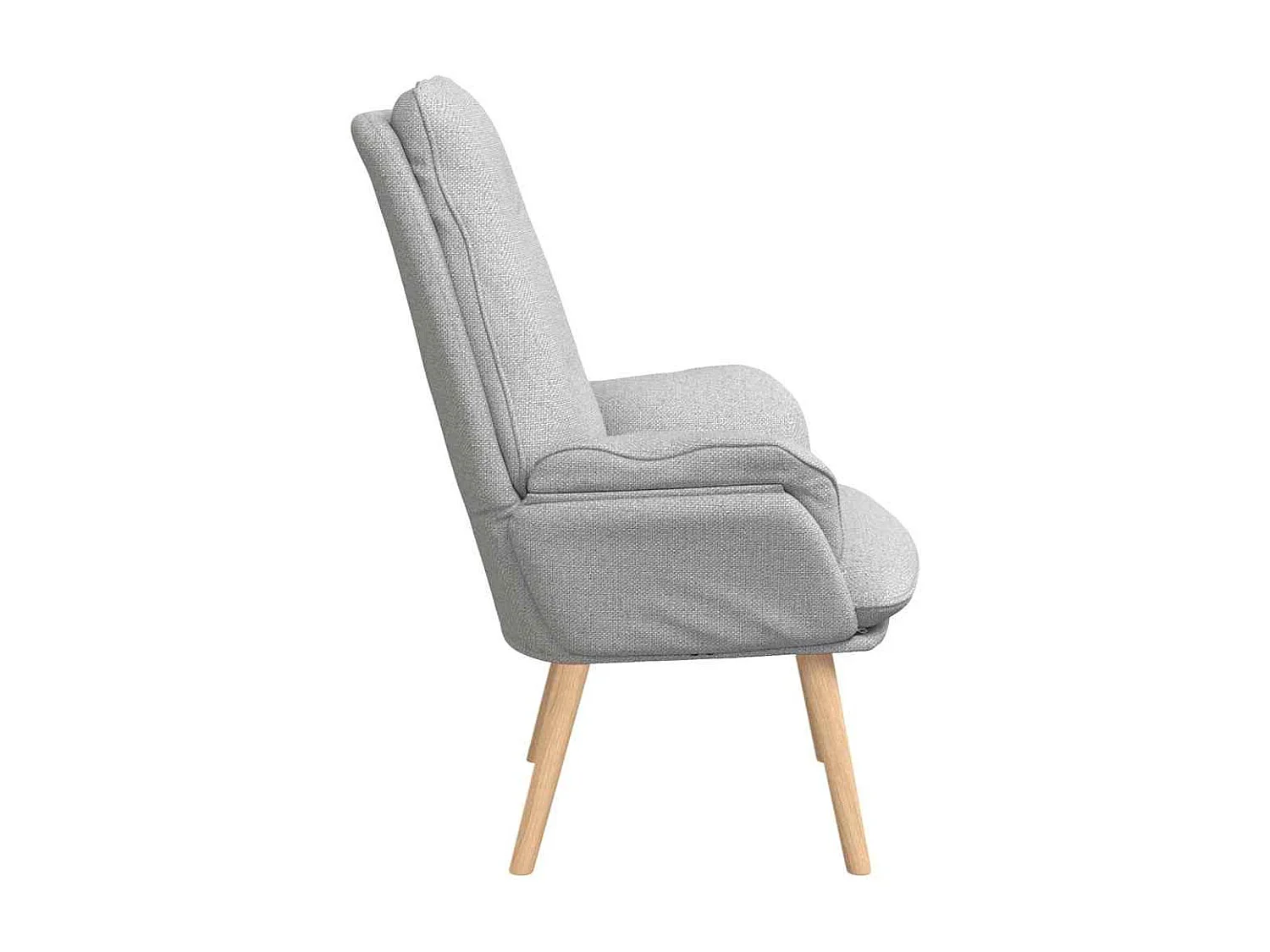 Fauteuil Salon-Chaise de relax Gris nuage 69x74x93 cm tissu SHL3767