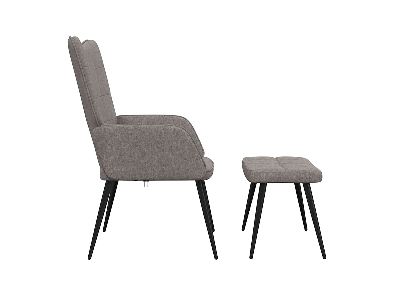 Sillón de relax | Silla de relax con reposapiés de tela gris taupe SHL5795