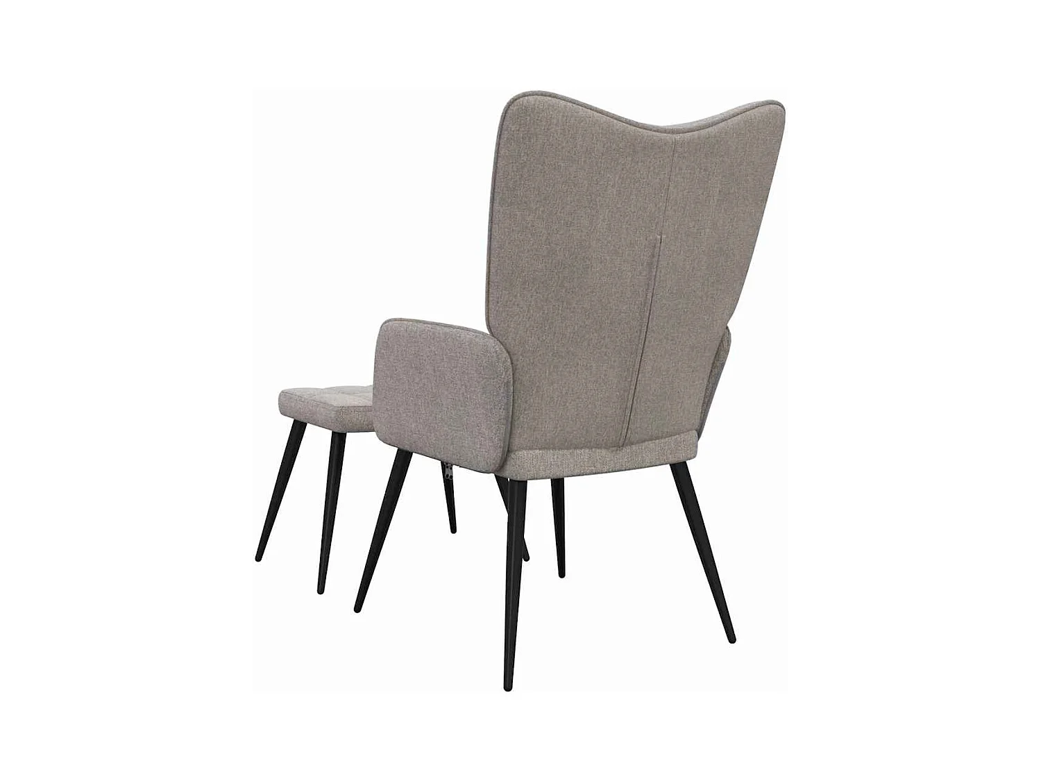 Sillón de relax | Silla de relax con reposapiés de tela gris taupe SHL5795