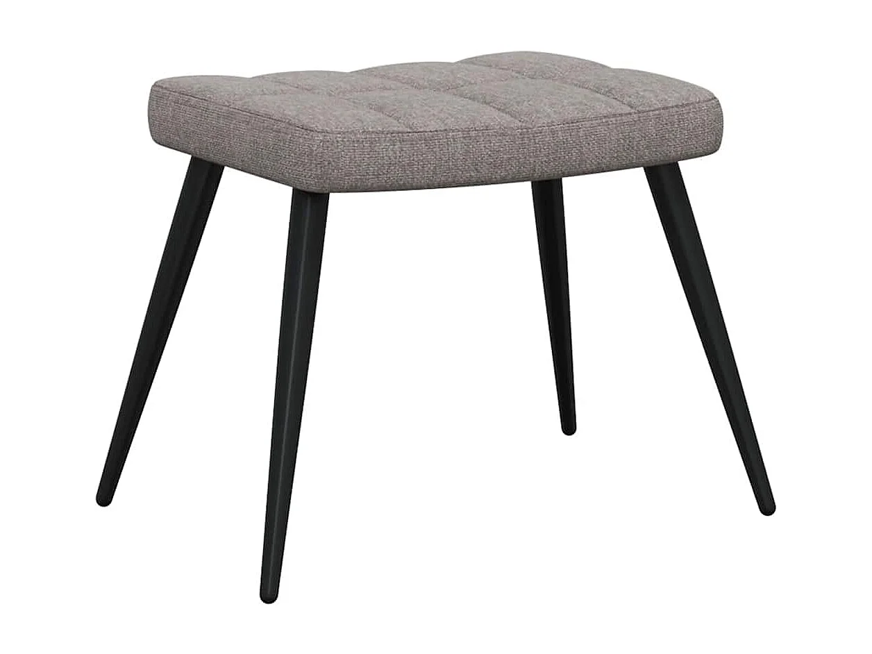 Relaxsessel mit Hocker | Lounge Sessel Taupe Stoff SHL9936