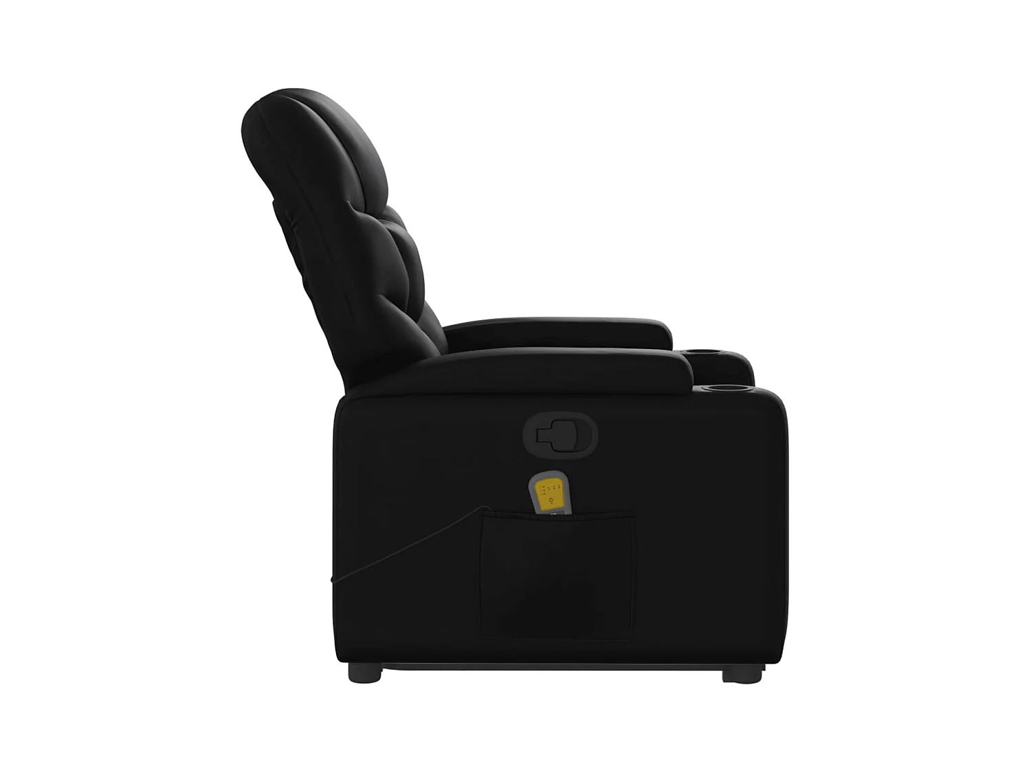 Sillón de relax | Sillón reclinable de masaje de pie cuero artificial negro SHL2413