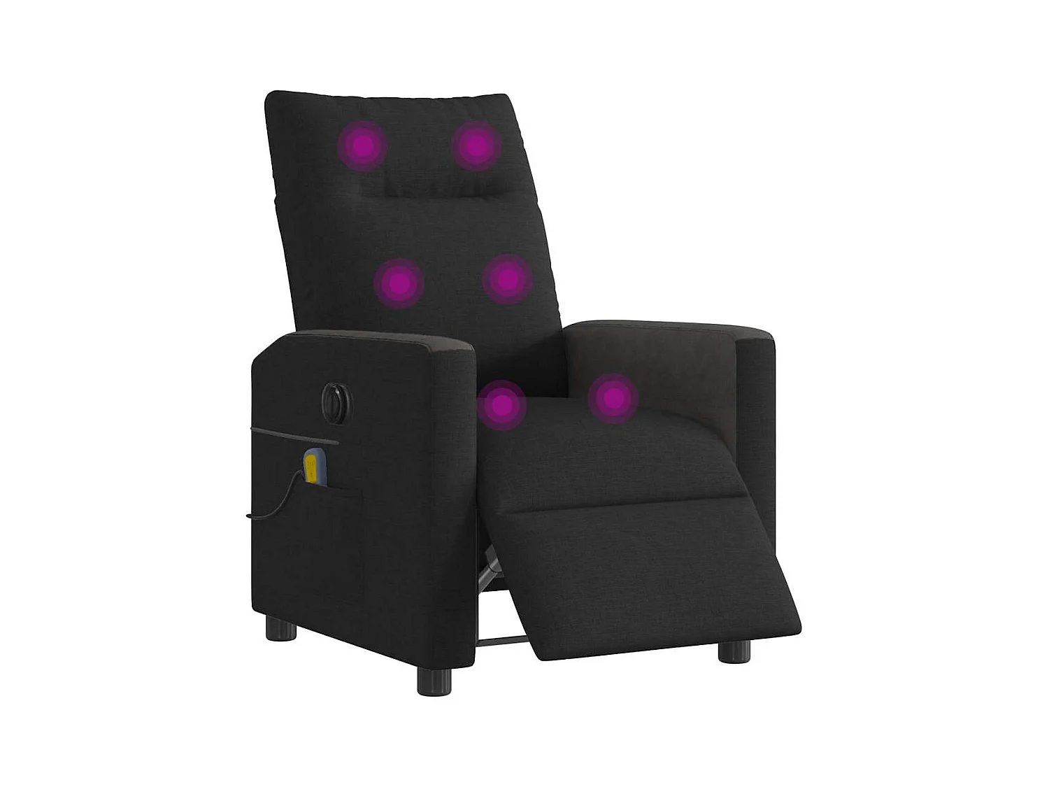 Fauteuil inclinable électrique-Fauteuil de massage de Salon Noir Tissu SHL1000