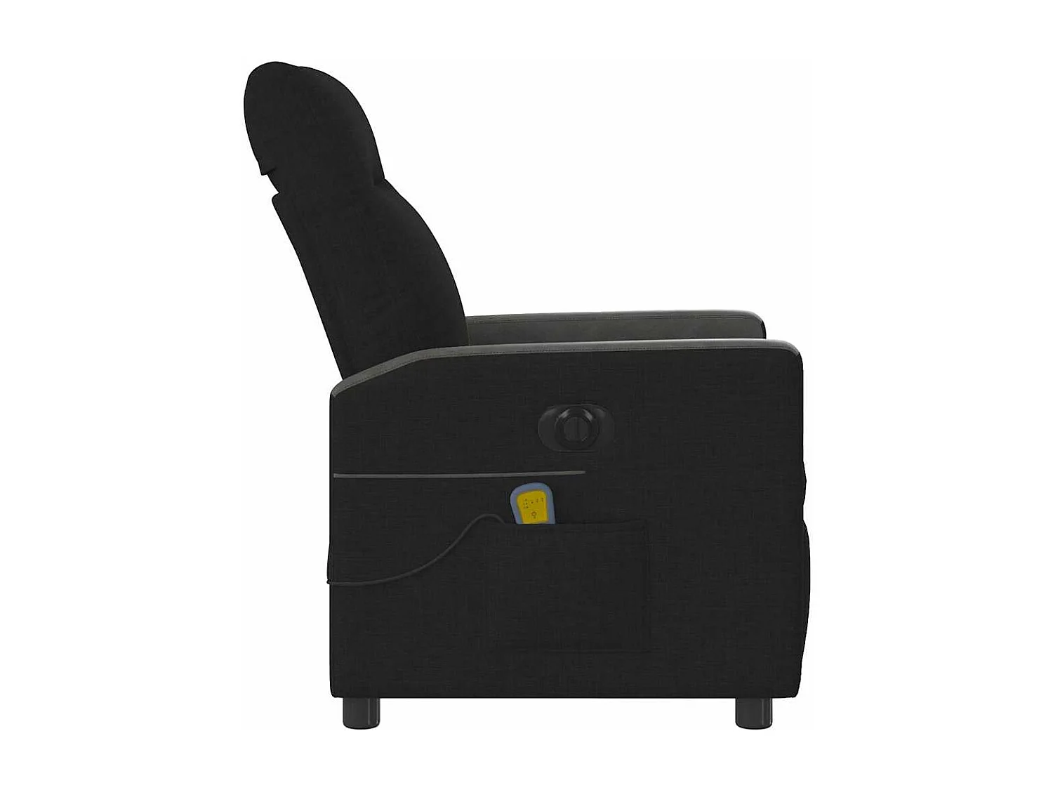 Fauteuil inclinable électrique-Fauteuil de massage de Salon Noir Tissu SHL1000