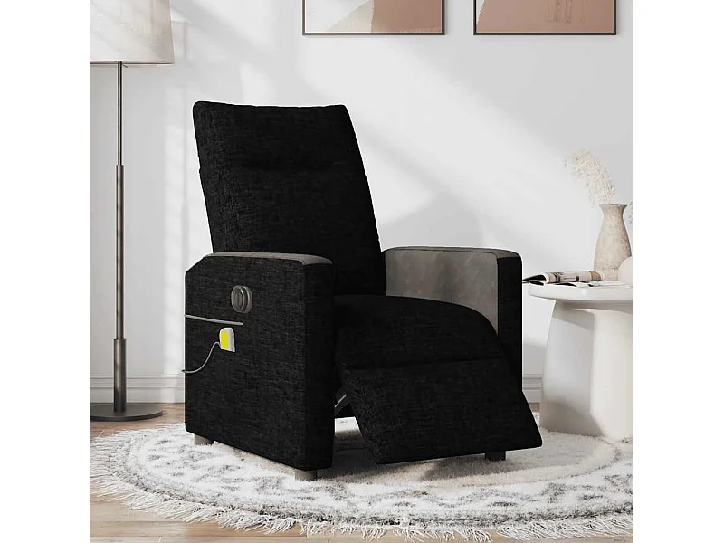 Fauteuil inclinable électrique-Fauteuil de massage de Salon Noir Tissu SHL1000