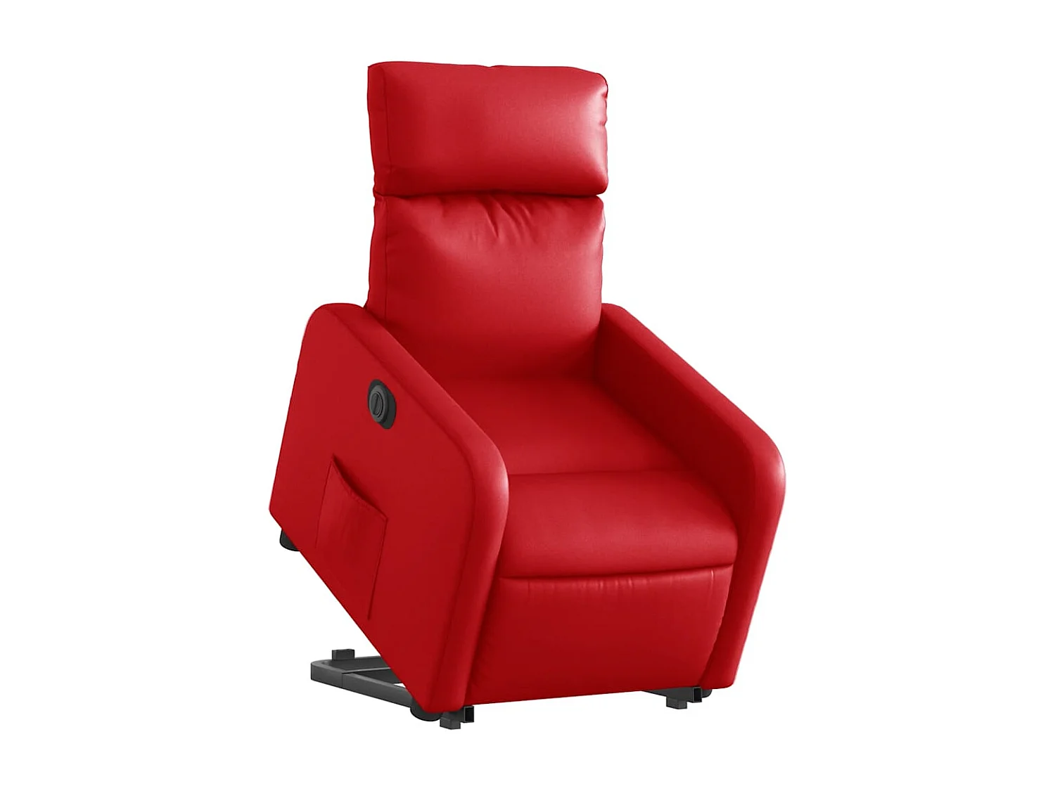 Fauteuil inclinable électrique-Chaise de relax-Fauteuil salon rouge similicuir SHL3940
