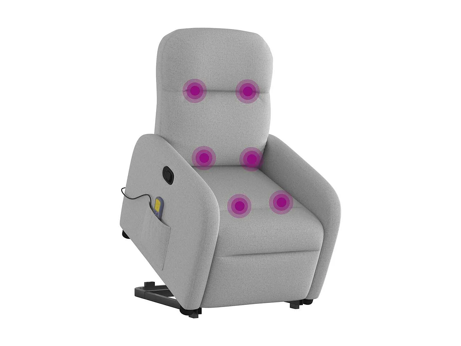 Massagesessel mit Aufstehhilfe | Relaxsessel Wolkengrau Stoff SHL196