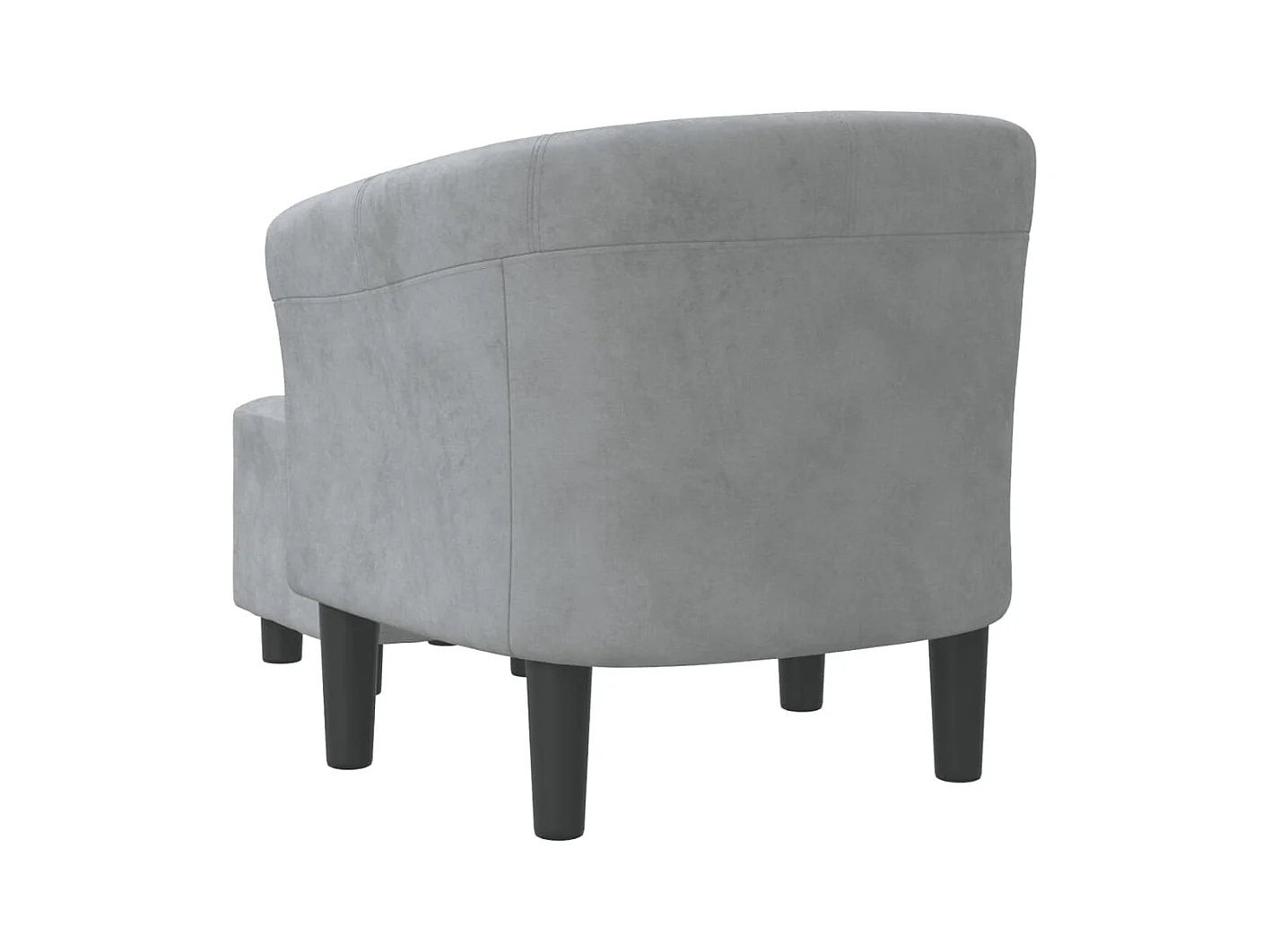 Sillón de salón | Silla de relax con taburete terciopelo gris oscuro SHL5696
