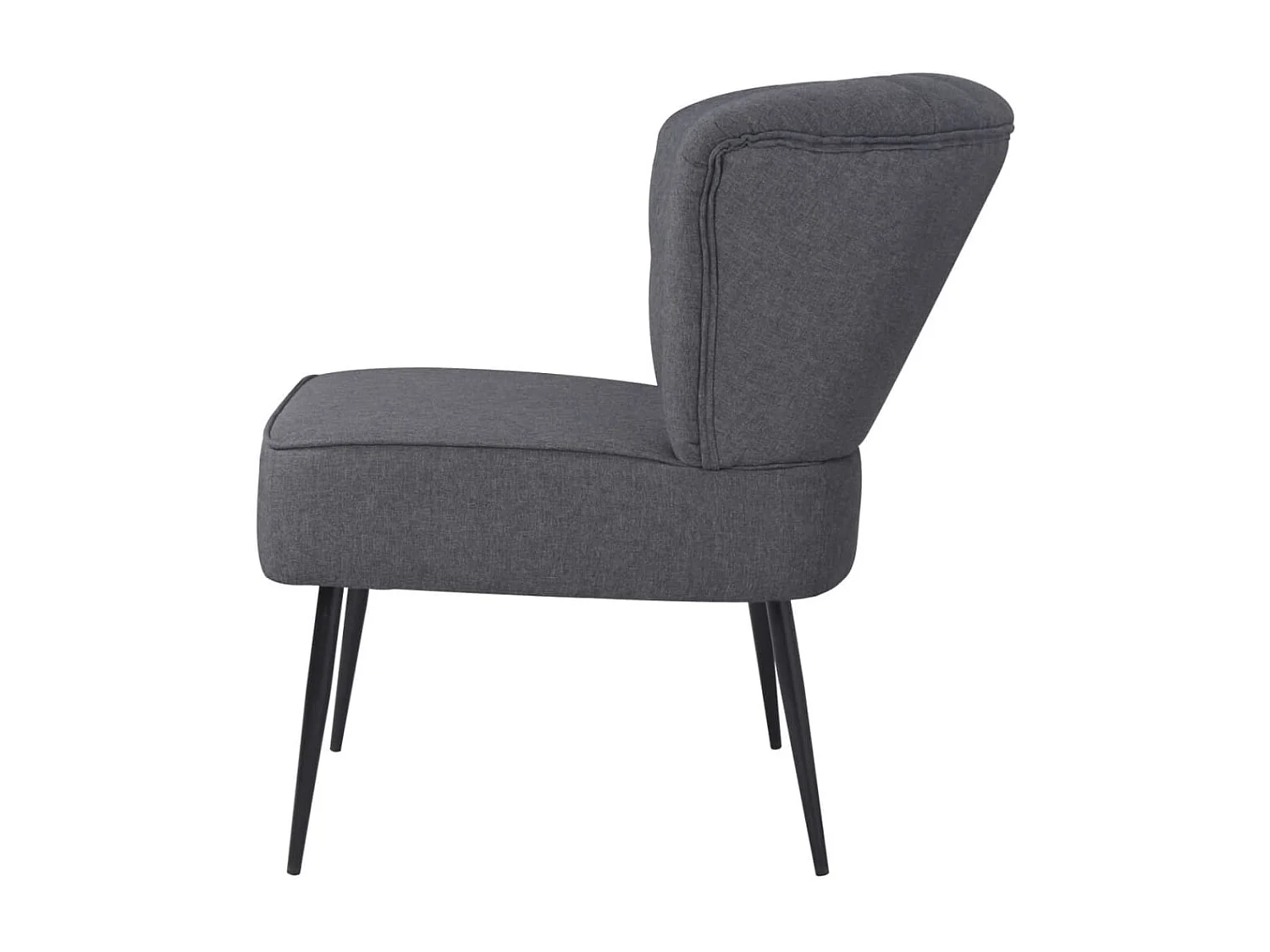 Cocktailsessel | Relax-Lounge-Sessel Dunkelgrau Stoff SHL14357