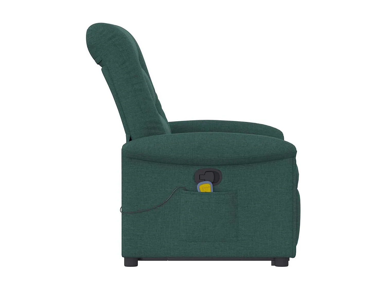 Fauteuil inclinable-Chaise de relax-Fauteuil de Massage Vert foncé Tissu SHL1056