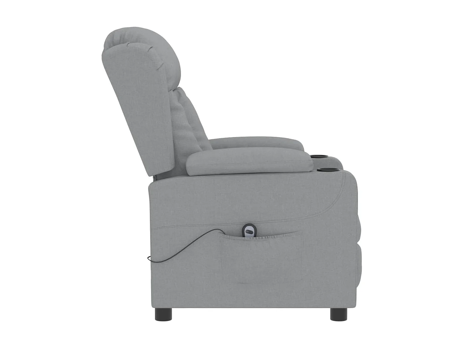Relaxsessel Elektrisch | Lounge Sessel indoor Hellgrau Stoff SHL67110