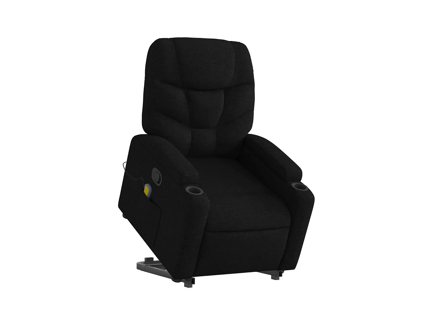 Fauteuil inclinable-Chaise de relax-Fauteuil de Massage Noir Tissu SHL1623