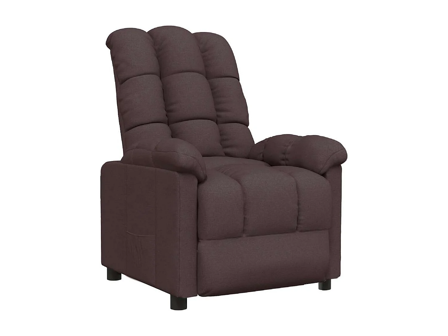 Fauteuil salon-Chaise d'appoint-Fauteuil inclinable Marron foncé Tissu SHL3734