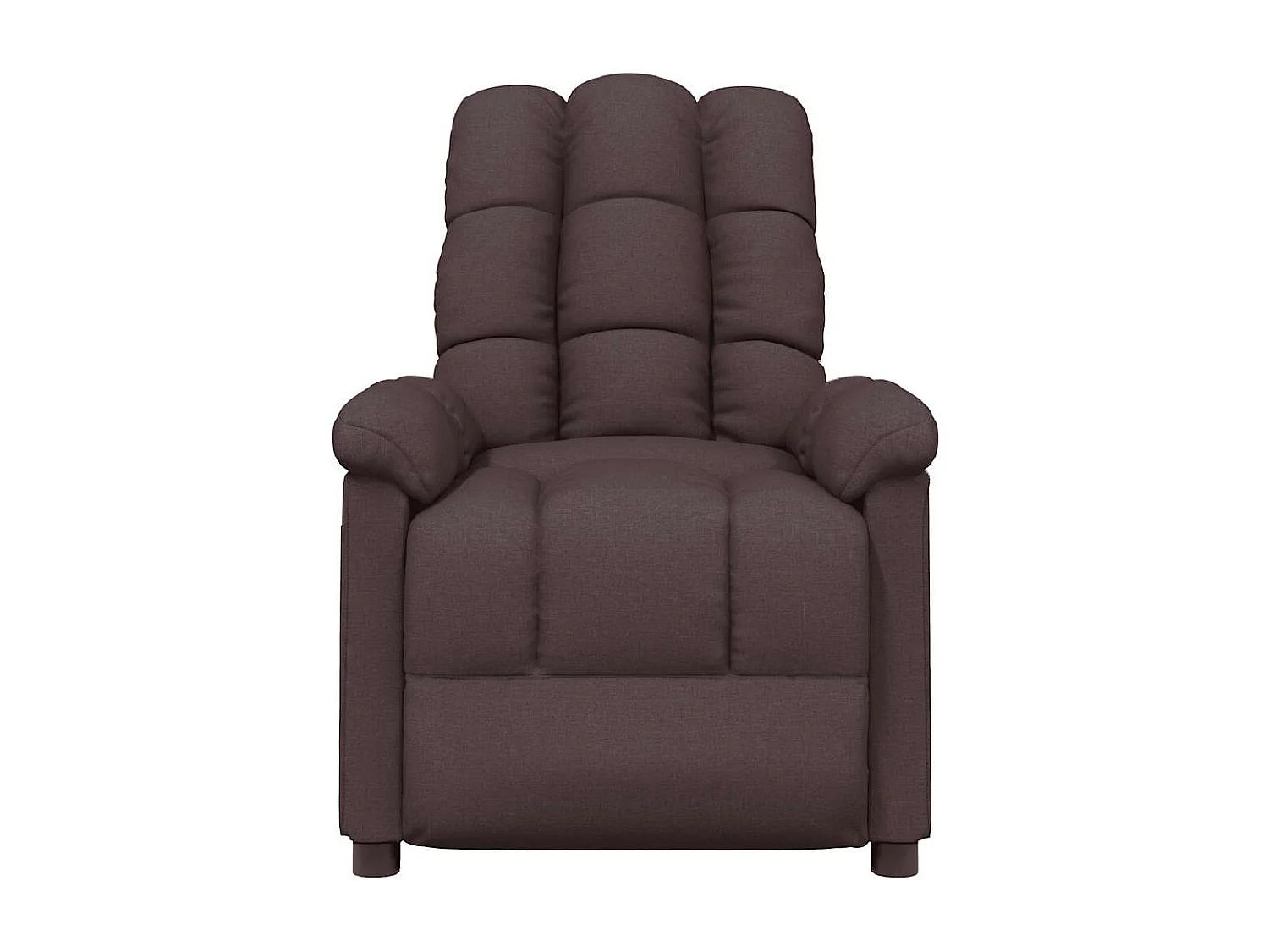 Fauteuil salon-Chaise d'appoint-Fauteuil inclinable Marron foncé Tissu SHL3734