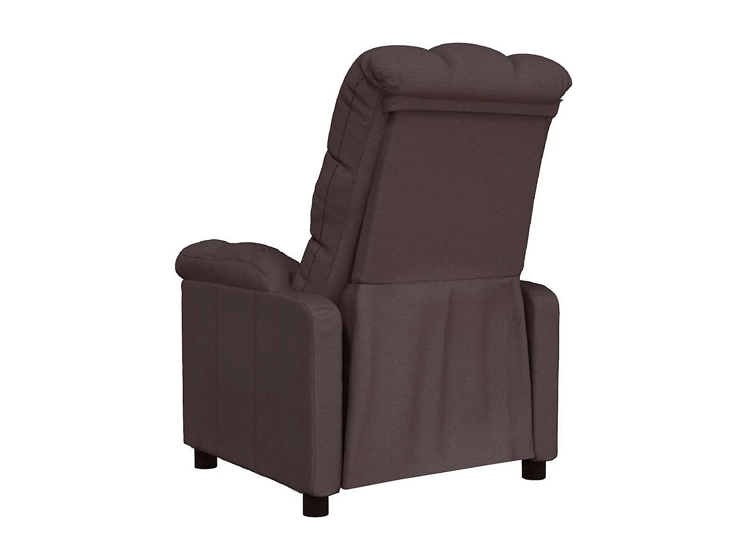 Fauteuil salon-Chaise d'appoint-Fauteuil inclinable Marron foncé Tissu SHL3734