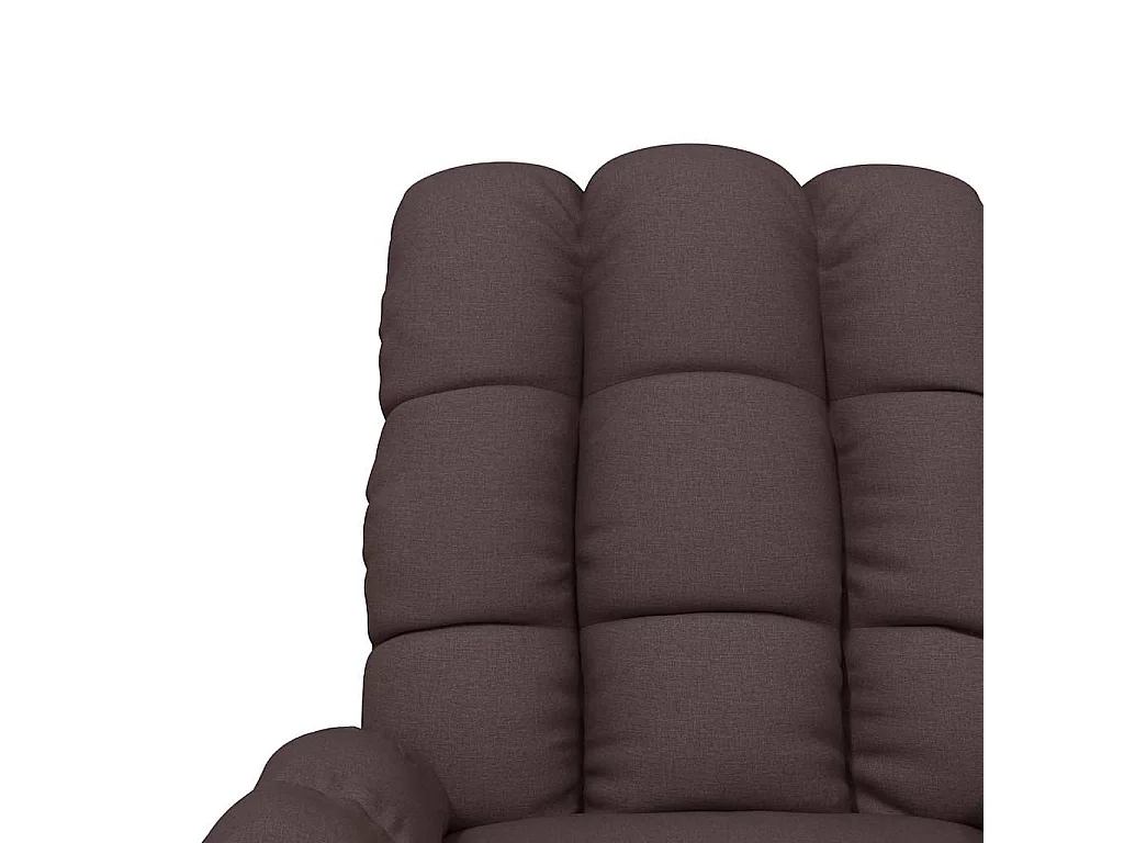 Fauteuil salon-Chaise d'appoint-Fauteuil inclinable Marron foncé Tissu SHL3734
