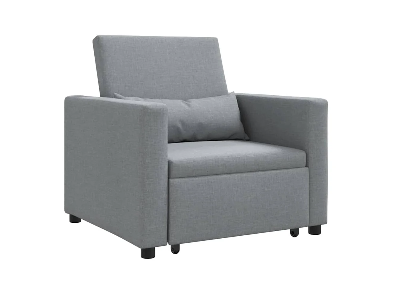 Sofá Cama Individual Gris claro 90x165x87 cm tela SHL3293