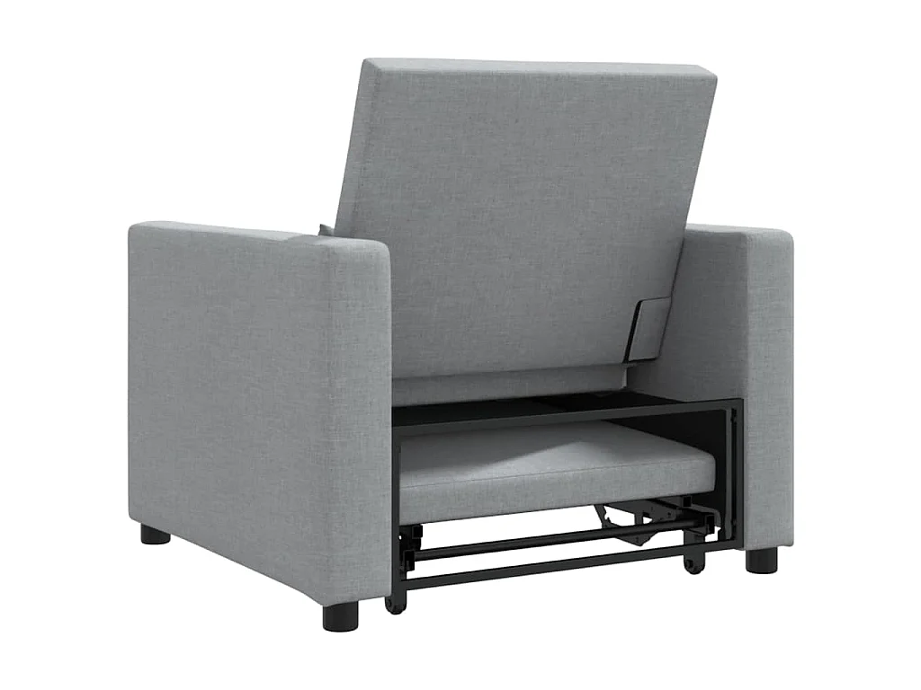 Poltrona Salotto | Divano letto estraibile singolo Grigio chiaro 90x165x87cm SHL4191