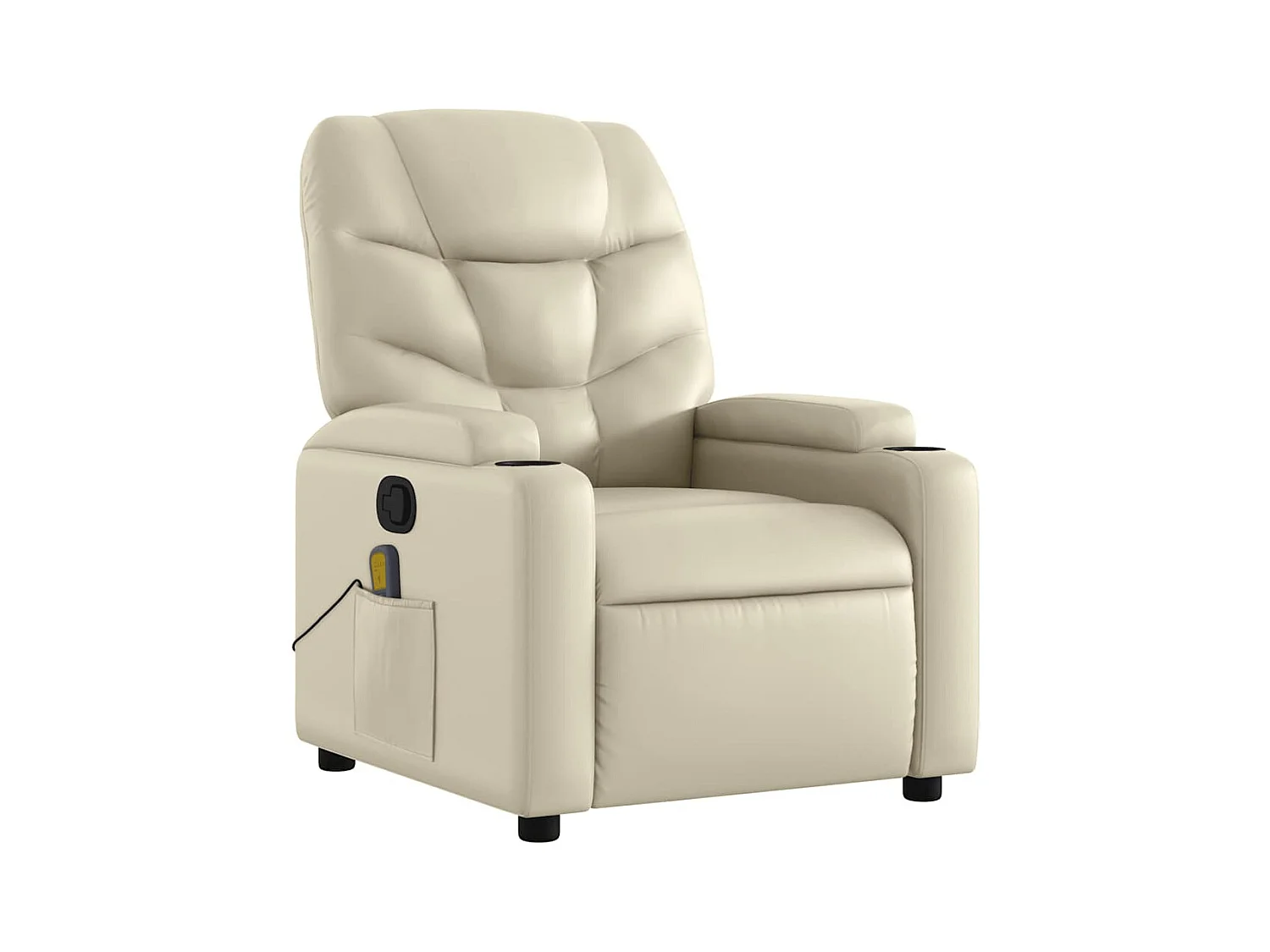 Fauteuil inclinable-Chaise de relax-Fauteuil de Massage crème similicuir SHL4933