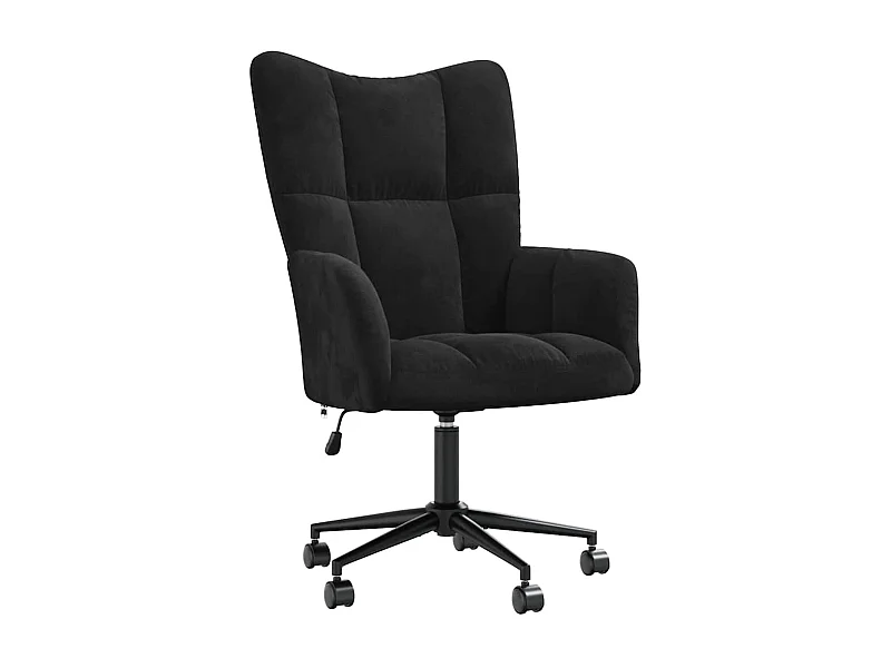 Chaise de relaxation-Fauteuil de bureau Noir Velours SHL4508