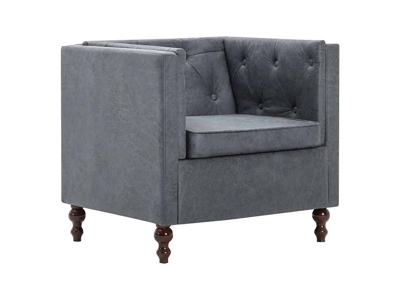 Sillón de salón | Silla de relax | Sillón de tela gris SHL7923