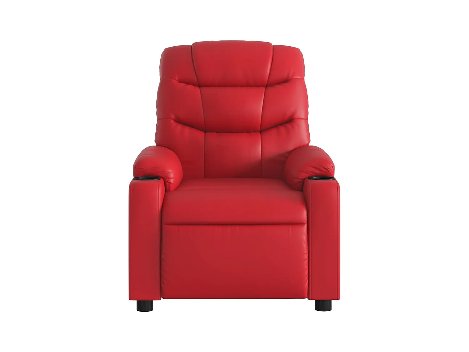 Sillón de relax | Sillón reclinable de cuero sintético rojo SHL9208