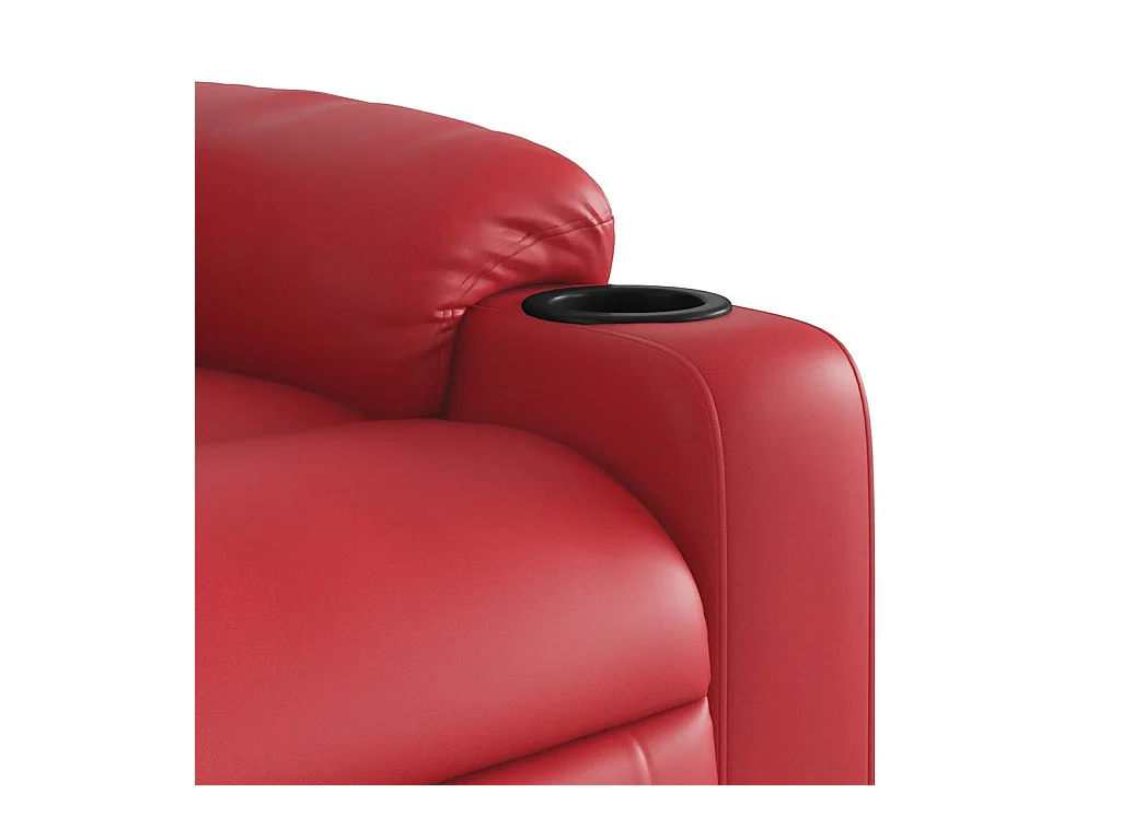 Sillón de relax | Sillón reclinable de cuero sintético rojo SHL9208
