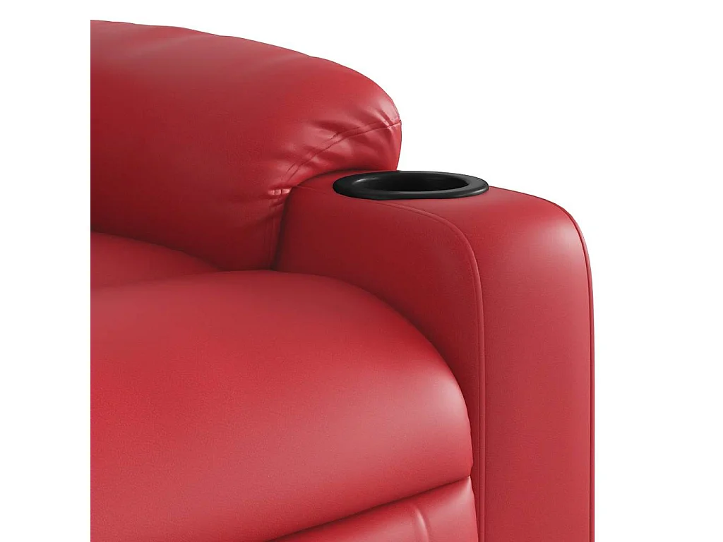 Relaxstoel | Fauteuil verstelbaar kunstleer rood