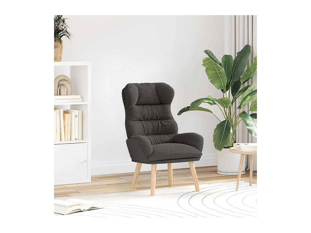 Poltrona | Cadeira de Sala | Cadeira Relaxante Cinzento escuro 69x74x93 cm tecido SHL258847