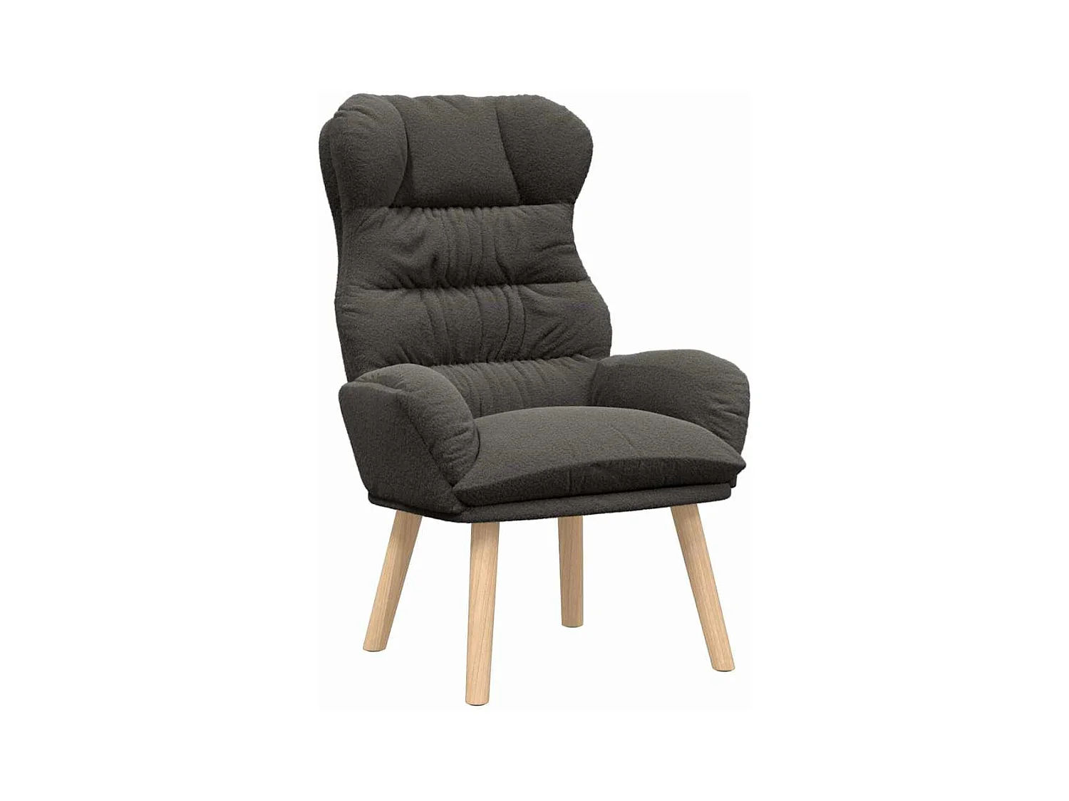 Fauteuil Salon-Chaise de relax Gris foncé 69x74x93 cm tissu SHL2204