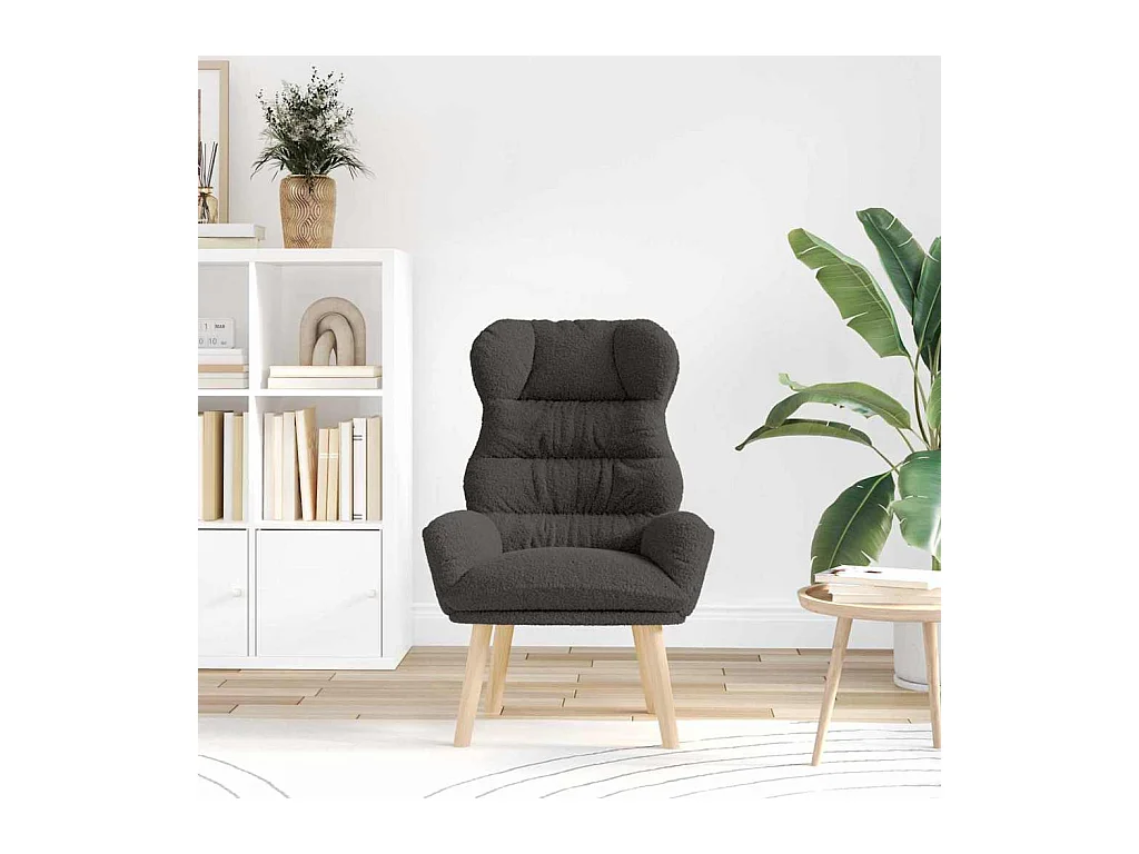 Sillón de relax | Silla Relax | Sillón de salón Gris oscuro 69x74x93 cm tela SHL8605