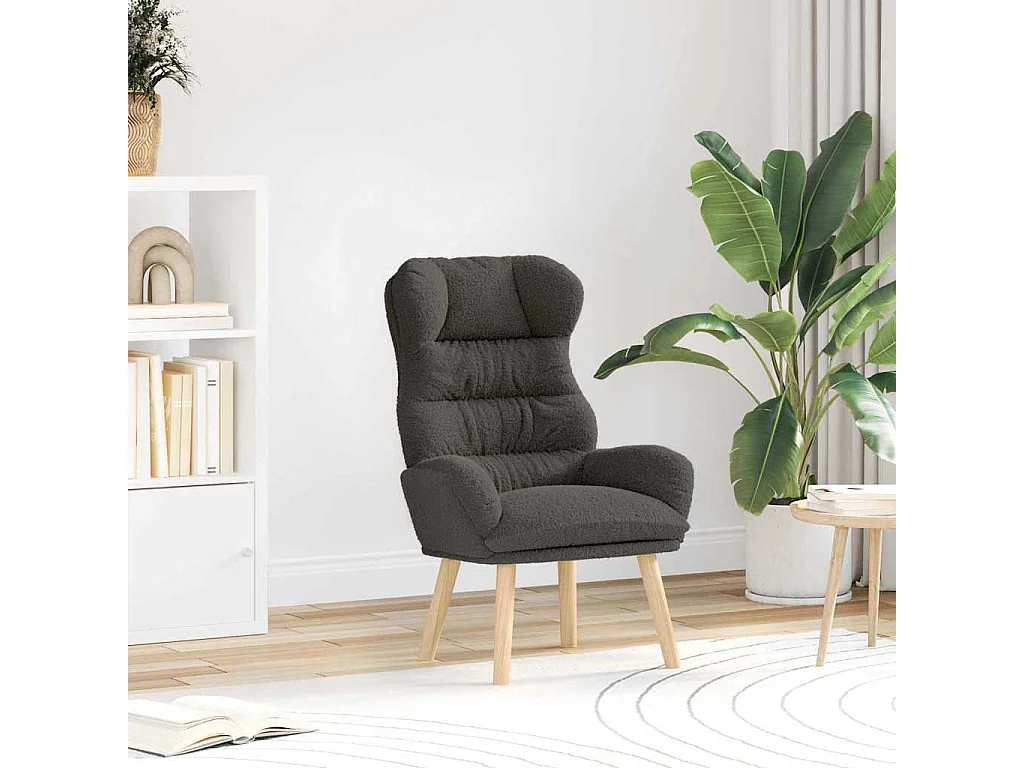 Fauteuil Salon-Chaise de relax Gris foncé 69x74x93 cm tissu SHL2204