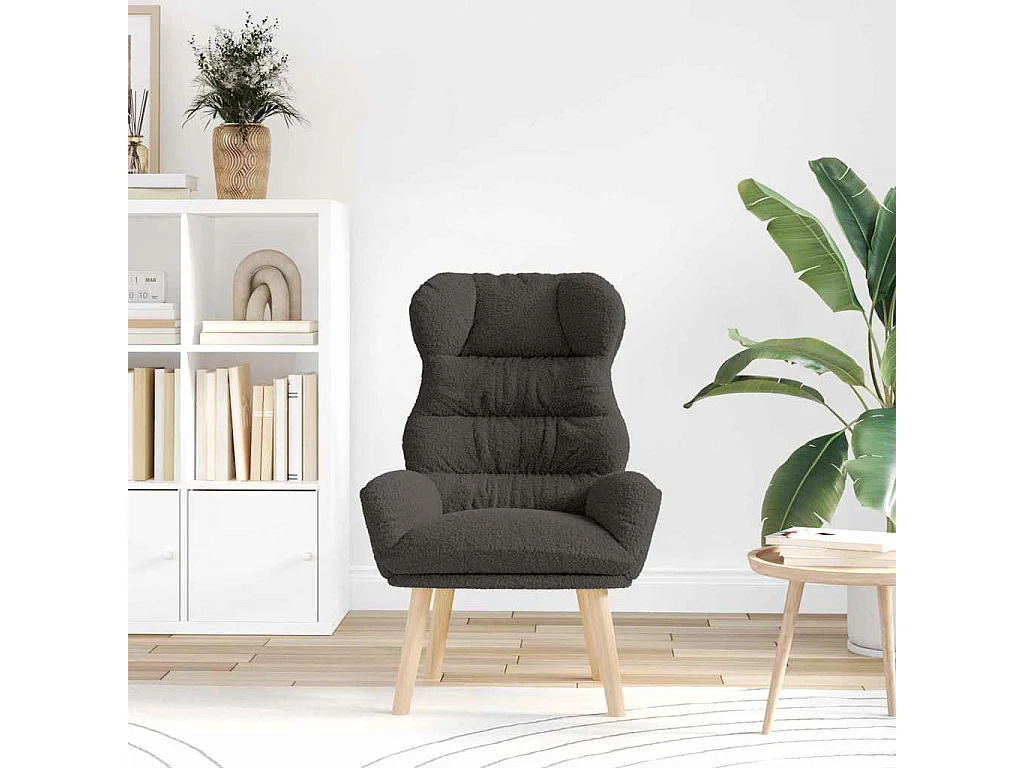 Fauteuil Salon-Chaise de relax Gris foncé 69x74x93 cm tissu SHL2204