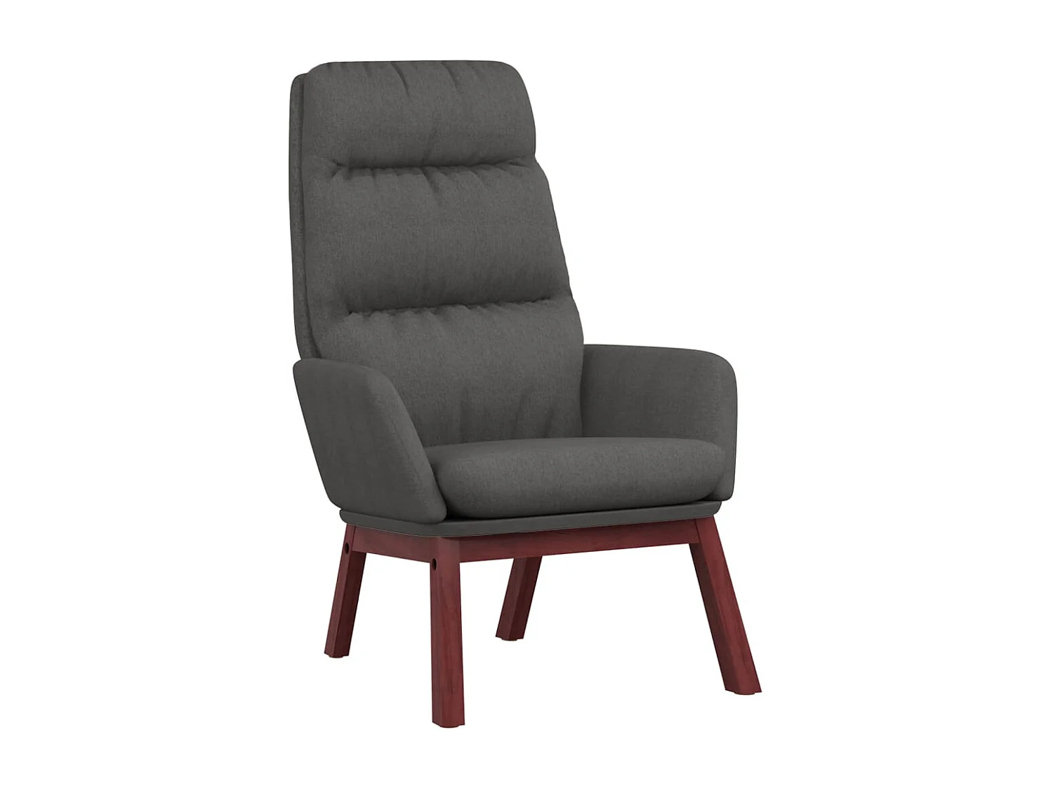 Sillón de relax | Silla de relax con taburete tela gris oscuro SHL4104