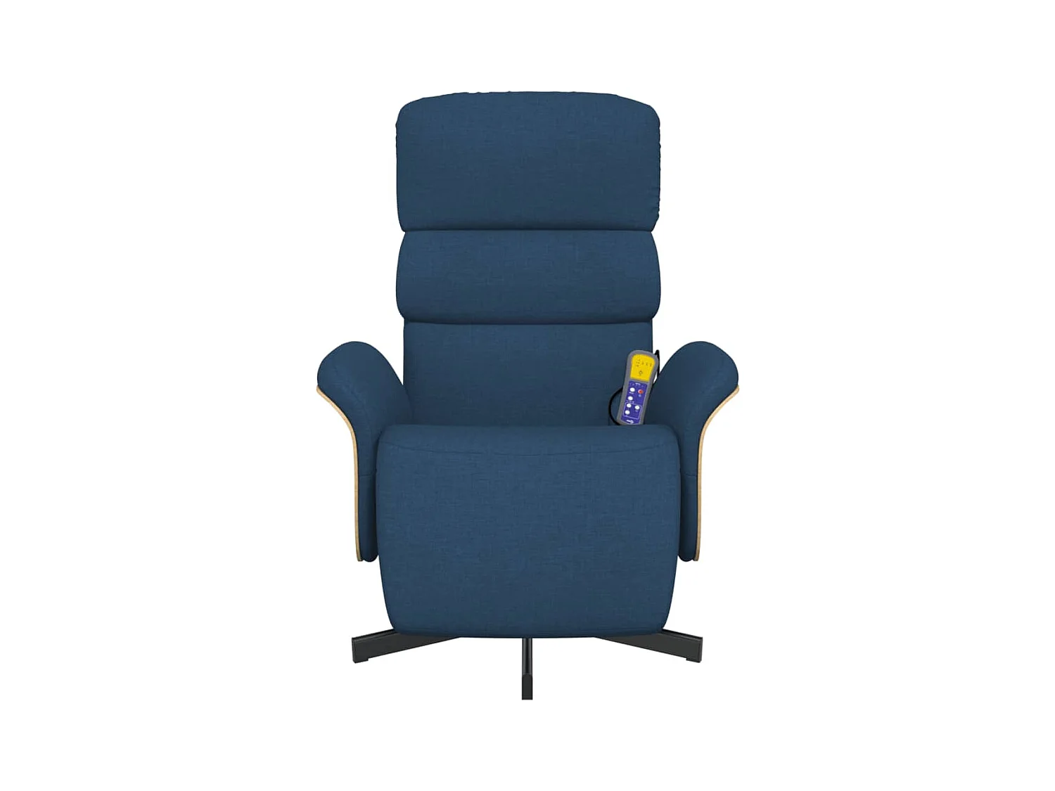 Sillón de relax | Sillón reclinable de masaje con reposapiés tela azul SHL4971