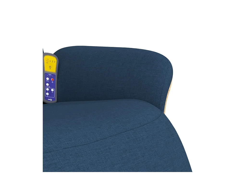 Sillón de relax | Sillón reclinable de masaje con reposapiés tela azul SHL4971