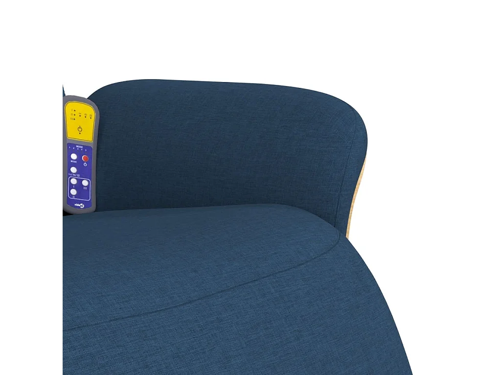 Massagesessel | Relaxsessel mit Fußteil Blau Stoff SHL62831