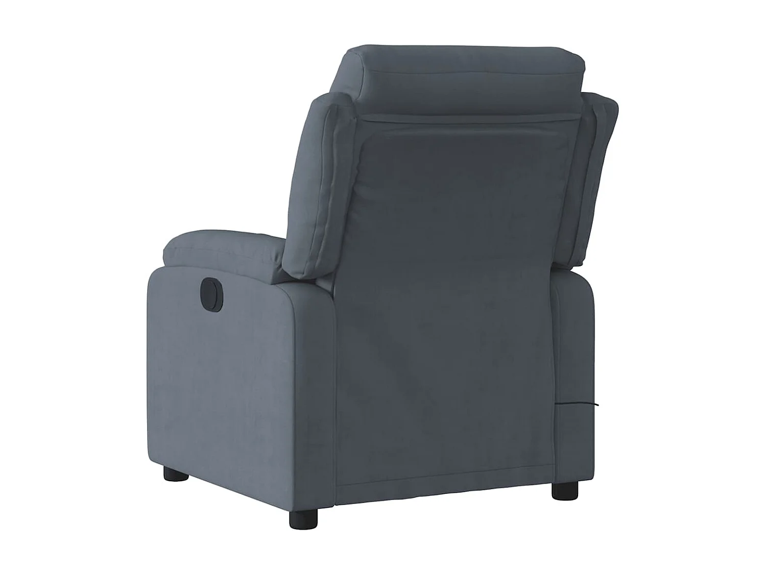 Fauteuil inclinable-Chaise de relax-Fauteuil de Massage gris foncé velours SHL4771