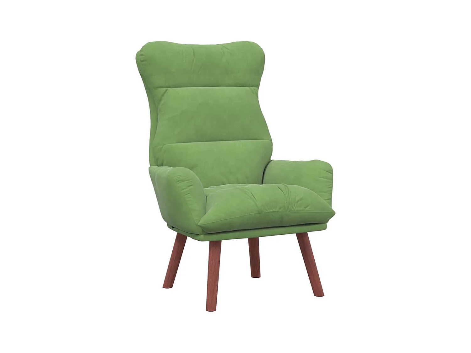Fauteuil Salon-Chaise de relax Vert clair 69x74x93 cm Velours SHL1606