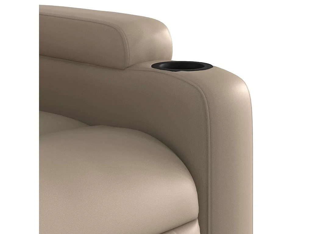 Sillón de relax | Sillón reclinable de cuero sintético color capuchino SHL3460