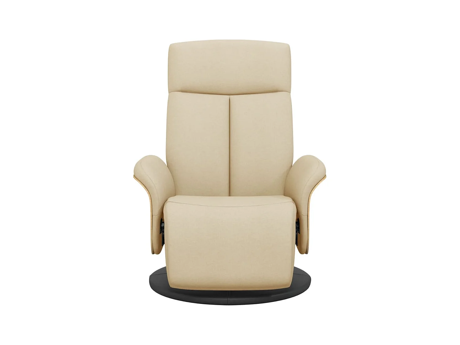 Sillón de relax | Sillón reclinable con reposapiés tela color crema SHL5841