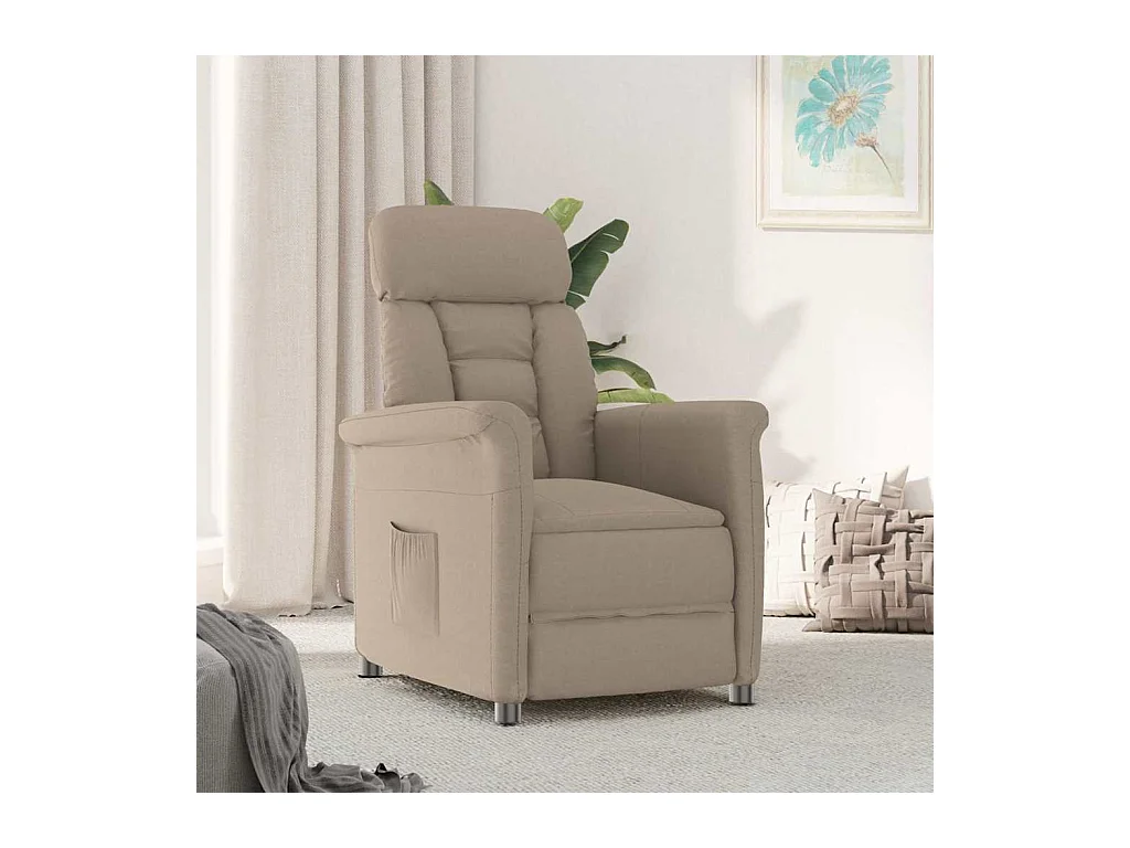 Sillón de relax | Sillón reclinable taupe Taupé 70.5x96.5x95 cm Poliéster SHL8528