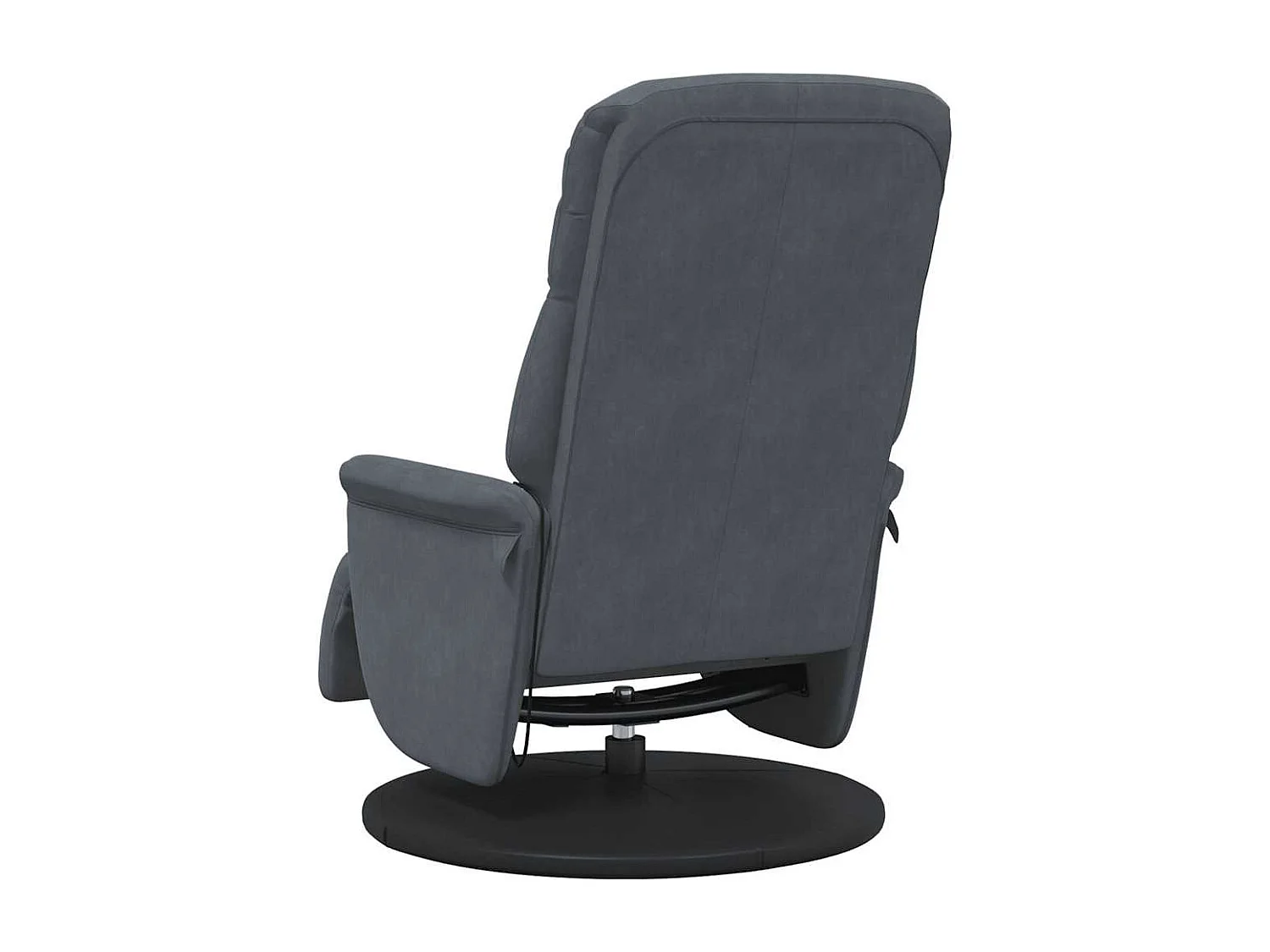 Sillón de relax | Sillón reclinable masaje con reposapiés terciopelo gris oscuro SHL2898