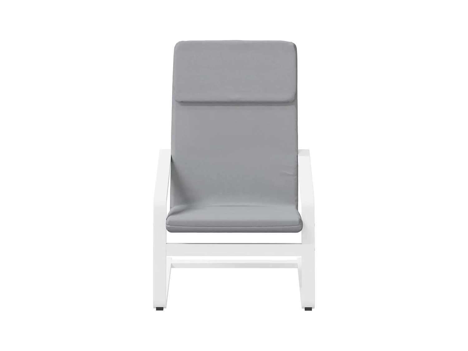 Sillón de relax | Silla de relax con taburete tela gris claro SHL9594
